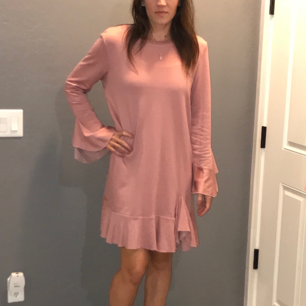 Sugarlips Pink Ruffled Sweater Dress - Picture 4 of 5